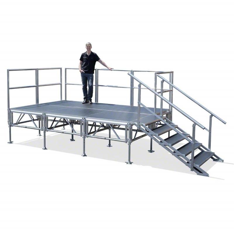 Adjustable wooden stage