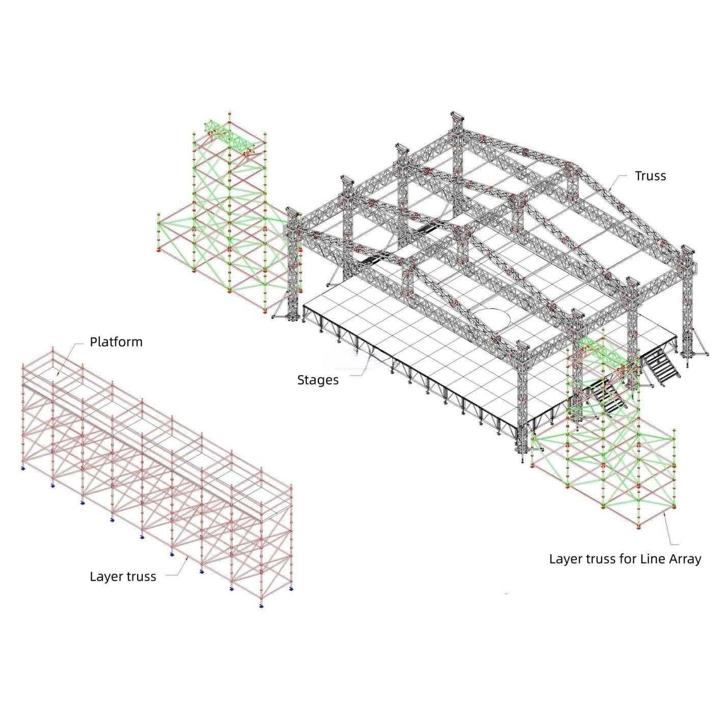 steel and aluminum truss