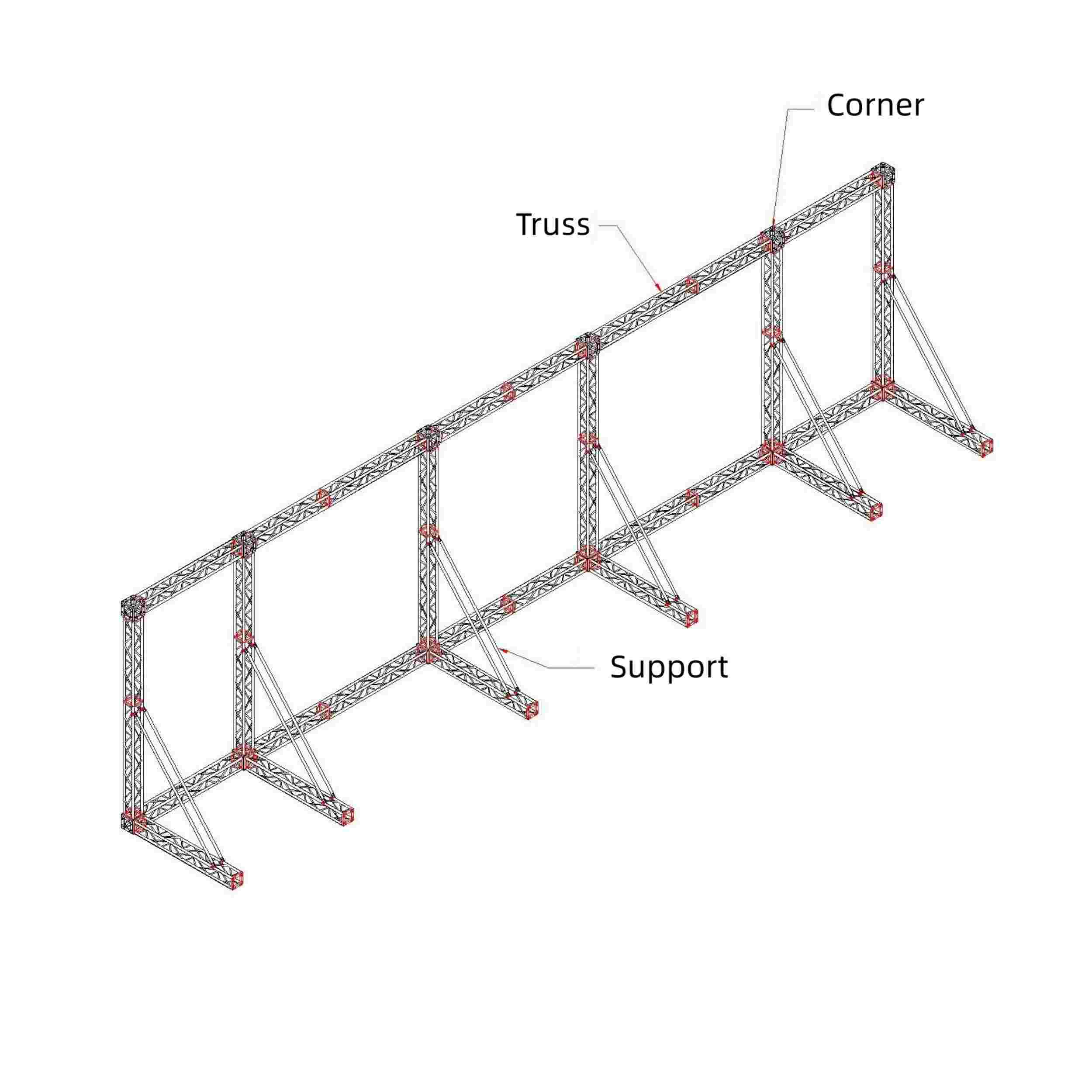 goal post led truss system