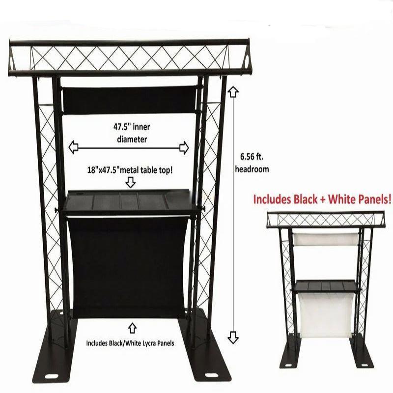 Black Dj Booth Stand