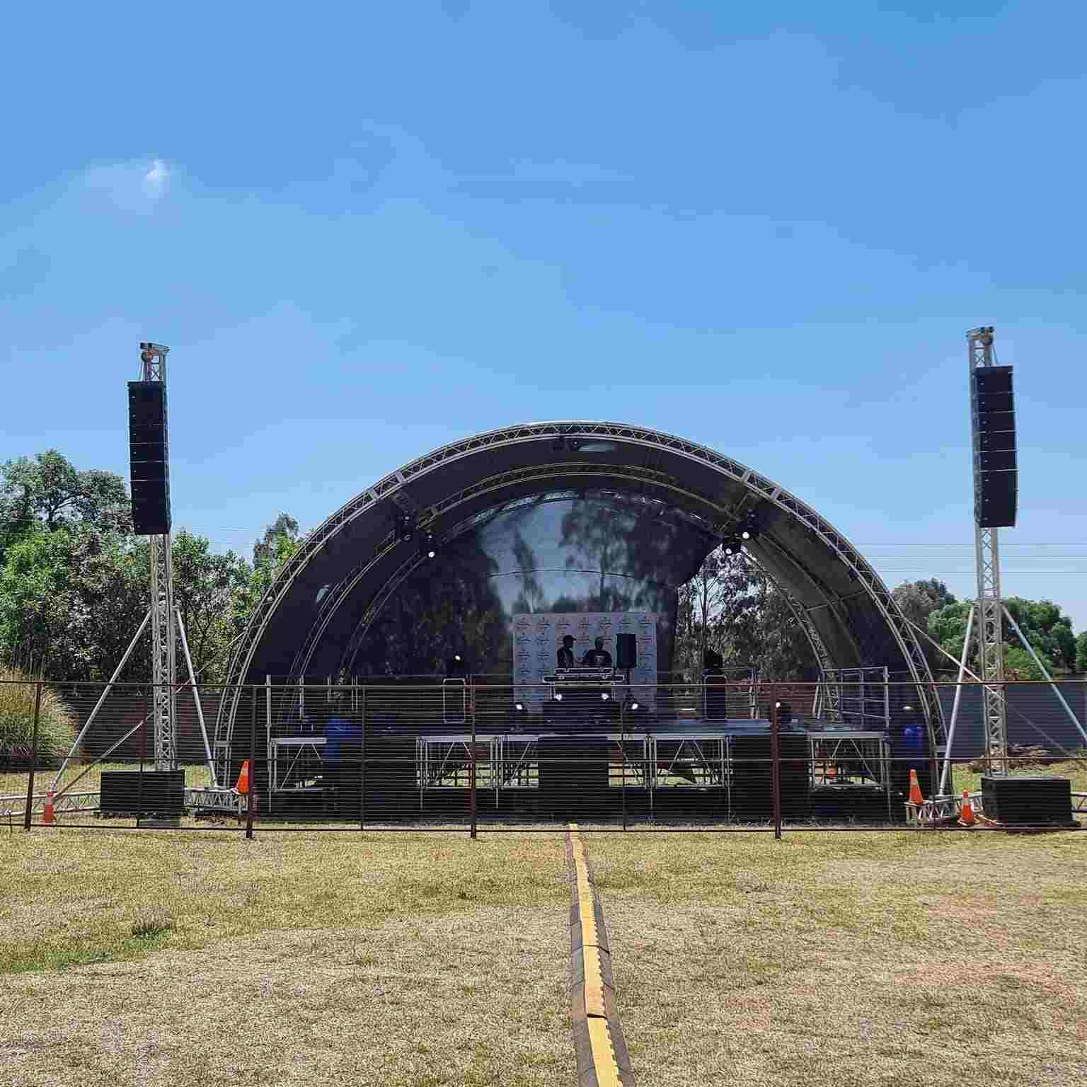 Custom Outdoor Concert Tunnel Roofing Truss Stage